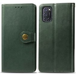 Mobigear Snap Button OPPO A52 Hoesje Bookcase Portemonnee - Groen