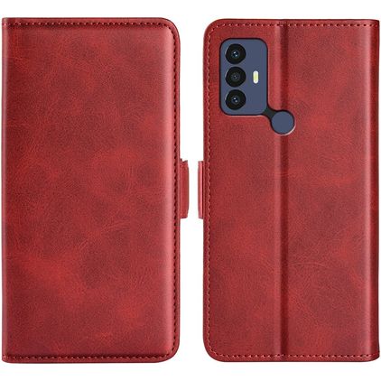 Mobigear Slim Magnet TCL 30 SE Hoesje Bookcase Portemonnee - Rood