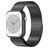 Mobigear London Stalen Apple Watch Bandje Magneetsluiting - 42/41/40/38 mm - Zwart