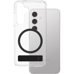 CARE by PanzerGlass Feature Case Samsung Galaxy S25 MagSafe Hoesje Hardcase Backcover Shockproof met Standaard - Transparant / Zwart