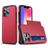 Mobigear Card iPhone 14 Pro Hoesje Hardcase Backcover Shockproof met Pasjeshouder - Rood