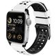 Mobigear Aero Armor Siliconen Apple Watch Bandje Gespsluiting - 49/46/45/44 mm - Zwart / Wit
