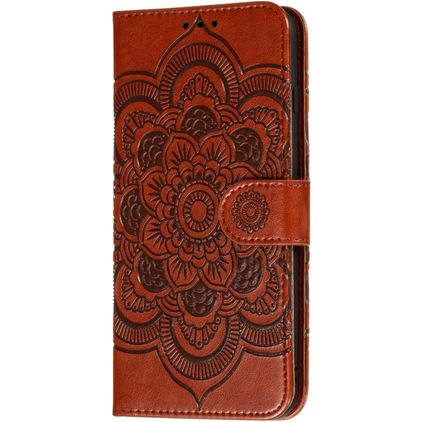 Mobigear Mandala Motorola Moto E6s (2020) Hoesje Bookcase Portemonnee - Bruin
