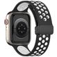 Mobigear Sport Plus Mag Siliconen Apple Watch Bandje Magneetsluiting - 42/41/40/38 mm - Wit / Charcoal