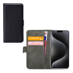 Mobilize Classic Gelly Wallet iPhone 15 Pro Hoesje Bookcase Portemonnee - Zwart