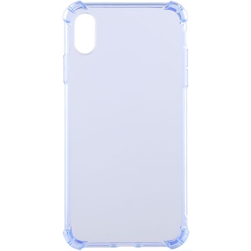 Mobigear Cushion iPhone XR Hoesje Flexibel TPU Backcover Shockproof - Transparant / Blauw