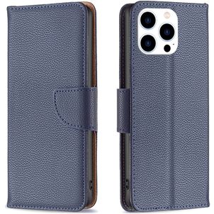 Mobigear Excellent iPhone 16 Pro Max Hoesje Bookcase Portemonnee - Blauw