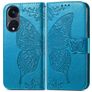 Mobigear Butterfly OPPO Reno 8T 5G Hoesje Bookcase Portemonnee - Blauw