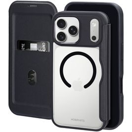 Mobiparts Shield Line iPhone 17 Pro Max MagSafe Hoesje Bookcase - Zwart