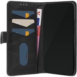 Mobilize Premium Gelly Wallet iPhone 12 Hoesje Bookcase Portemonnee - Zwart