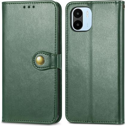 Mobigear Snap Button Xiaomi Redmi A1 4G Hoesje Bookcase Portemonnee - Groen