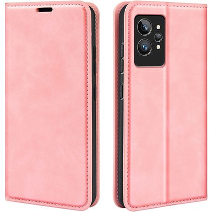 Mobigear Retro Slim Realme GT2 Pro Hoesje Bookcase Portemonnee - Roze