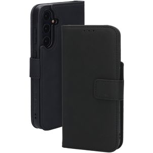 Mobiparts Samsung Galaxy A55 Hoesje Echt Leer Bookcase Portemonnee - Zwart
