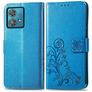 Mobigear Clover Motorola Edge 40 Neo Hoesje Bookcase Portemonnee - Blauw