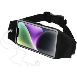Mobiparts Comfort Fit Belt Telefoonhouder Hardlopen iPhone 14 Plus Sport Hoesje Neopreen Heuptas - Zwart