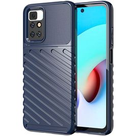 Mobigear Groove Xiaomi Redmi 10 4G Hoesje Flexibel TPU Backcover - Blauw