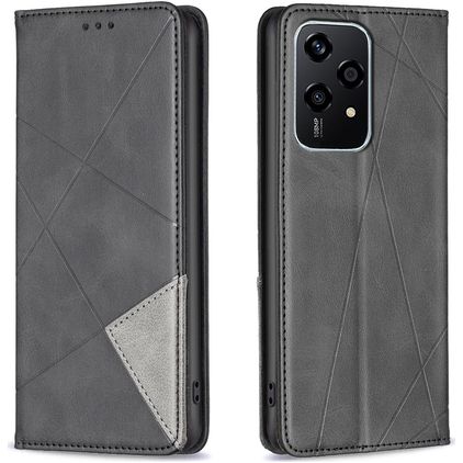 Mobigear Rhombus Slim HONOR 200 Lite Hoesje Bookcase - Zwart