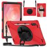 Mobigear SureGrip XGuard Samsung Galaxy Tab S11 Ultra Hoes Hard Kunststof,Siliconen Backcover + Stylus Houder + Schouderband + Standaard - Rood