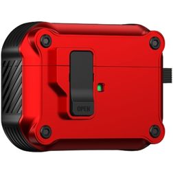 Mobigear Armor Clip Apple AirPods Pro 1 Hardcase Hoesje - Rood