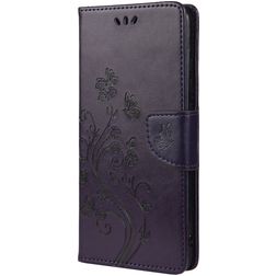 Mobigear Flowers Samsung Galaxy A53 Hoesje Bookcase Portemonnee - Paars