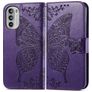 Mobigear Butterfly Motorola Moto G82 Hoesje Bookcase Portemonnee - Paars