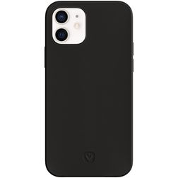 Valenta Snap Luxe iPhone 12 Mini Hoesje Echt Leer Backcover - Zwart