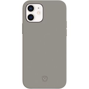 Valenta Snap Luxe iPhone 12 Mini Hoesje Echt Leer Backcover - Grijs