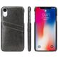 Fierre Shann Premium Card iPhone XR Hoesje Backcover met Pasjeshouder - Zwart