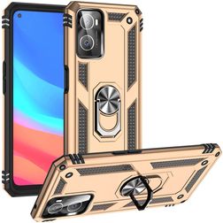 Mobigear Armor Ring OPPO A76 Hoesje Hardcase Backcover Shockproof met Ringhouder - Goud