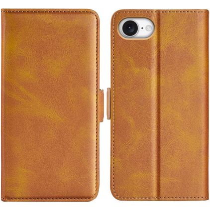 Mobigear Slim Magnet iPhone 17e Hoesje Bookcase Portemonnee - Cognac