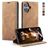 CaseMe 013 iPhone 17 Hoesje Bookcase Portemonnee - Bruin