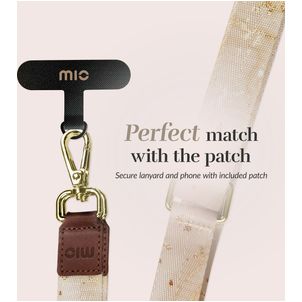 MIO Lanyard Universeel Telefoonkoord Verstelbaar - Gold Marble