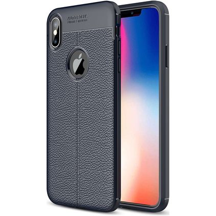 Mobigear Luxury iPhone XS Max Hoesje Flexibel TPU Backcover - Blauw