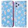 Mobigear Daisies iPhone 12 Pro Max Hoesje Bookcase Portemonnee - Blauw
