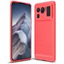 Mobigear Brushed Slim Xiaomi Mi 11 Ultra Hoesje Flexibel TPU Backcover - Rood