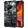 Mobigear Armor Stand iPhone 13 Hoesje Hardcase Backcover Shockproof met Standaard - Marineblauw