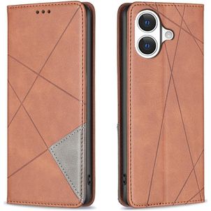 Mobigear Rhombus Slim iPhone 17 Hoesje Bookcase - Bruin