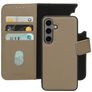 Mobiparts Samsung Galaxy S24 MagSafe Hoesje Echt Leer Uitneembare 2in1 Bookcase Portemonnee - Taupe