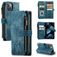 CaseMe C30 iPhone 13 Hoesje Bookcase Portemonnee - Blauw