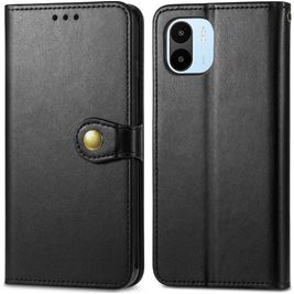 Mobigear Snap Button Xiaomi Redmi A1 4G Hoesje Bookcase Portemonnee - Zwart