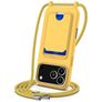 Mobigear Lanyard Card iPhone 18 Pro Max Siliconen Hoesje met koord en Pasjeshouder - Geel