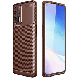 Mobigear Racing Realme GT Hoesje Flexibel TPU Backcover - Bruin