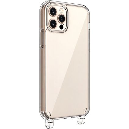 Mobigear Mix & Match Doorzichtig iPhone 12 Flexibel TPU Hoesje met koord - Transparant
