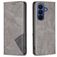 Mobigear Rhombus Slim Samsung Galaxy S26 FE Hoesje Bookcase - Grijs