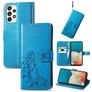Mobigear Clover Samsung Galaxy A73 Hoesje Bookcase Portemonnee - Blauw