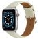 Mobigear Genova Leren Apple Watch Bandje Gespsluiting - 42/41/40/38 mm - Beige