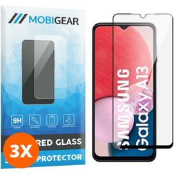 Mobigear Premium Samsung Galaxy A13 4G Glazen Screenprotector - Case Friendly - Zwart (3-Pack)