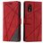 Mobigear Rhombus Samsung Galaxy Xcover 7 Hoesje Bookcase Portemonnee - Rood