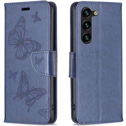 Mobigear Butterfly Samsung Galaxy S24 Plus Hoesje Bookcase Portemonnee - Blauw