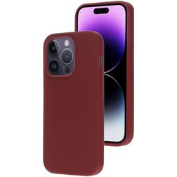 Mobiparts iPhone 14 Pro Siliconen Hoesje Backcover - Plum Red